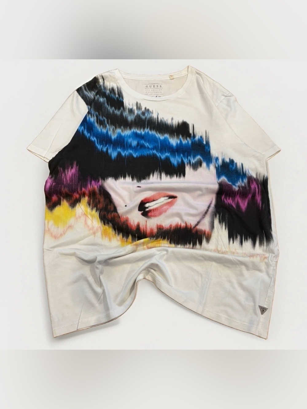 Y2K Guess T-Shirt Size XL Marilyn Monroe Graphic Tee White Streetwear